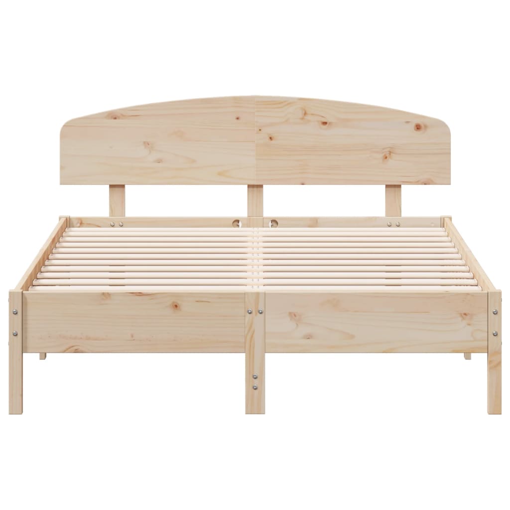Bed Frame without Mattress 120x200 cm Solid Wood Pine