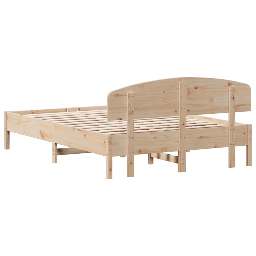 Bed Frame without Mattress 120x200 cm Solid Wood Pine