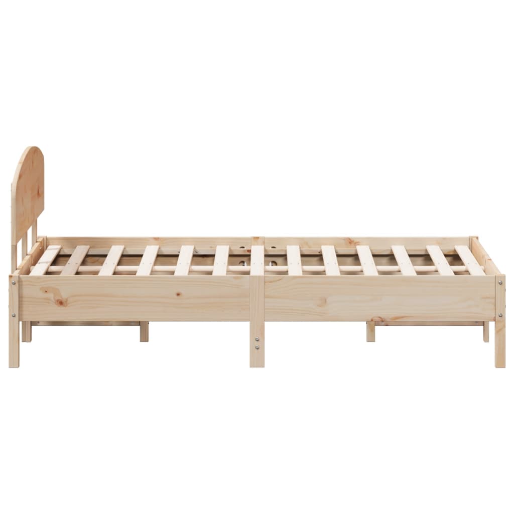 Bed Frame without Mattress 140x190 cm Solid Wood Pine