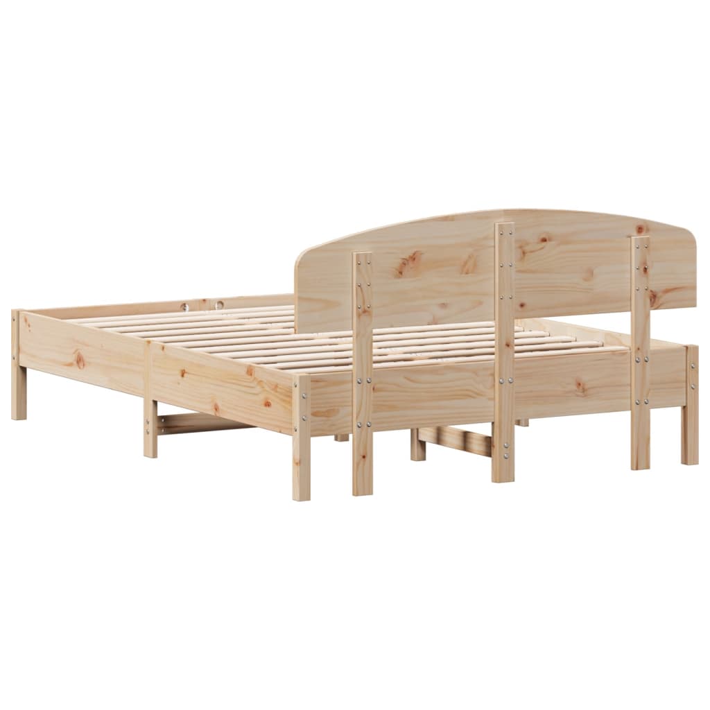 Bed Frame without Mattress 140x190 cm Solid Wood Pine