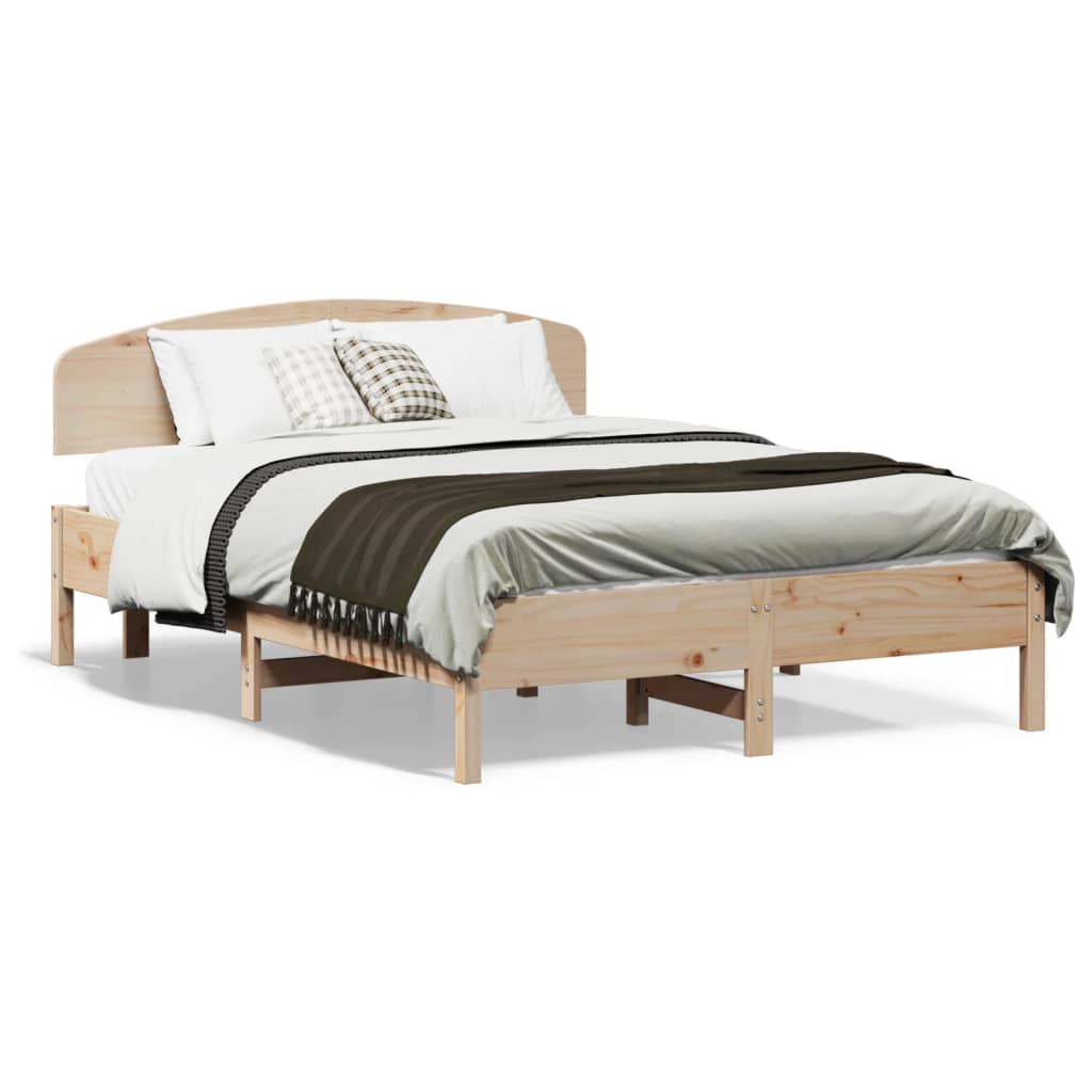 Bed Frame without Mattress 120x190 cm Small Double Solid Wood Pine