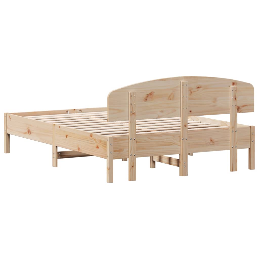 Bed Frame without Mattress 120x190 cm Small Double Solid Wood Pine
