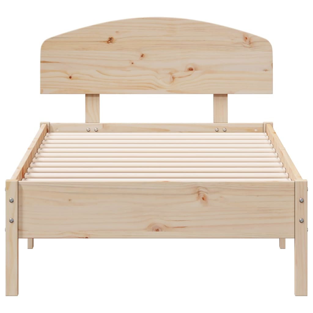 Bed Frame without Mattress 75x190 cm Small Single Solid Wood Pine