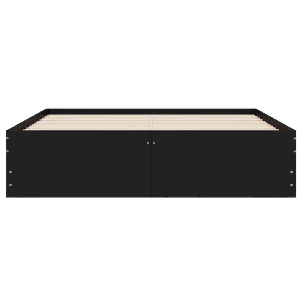 Bed Frame with Drawers without Mattress Black 120x200 cm