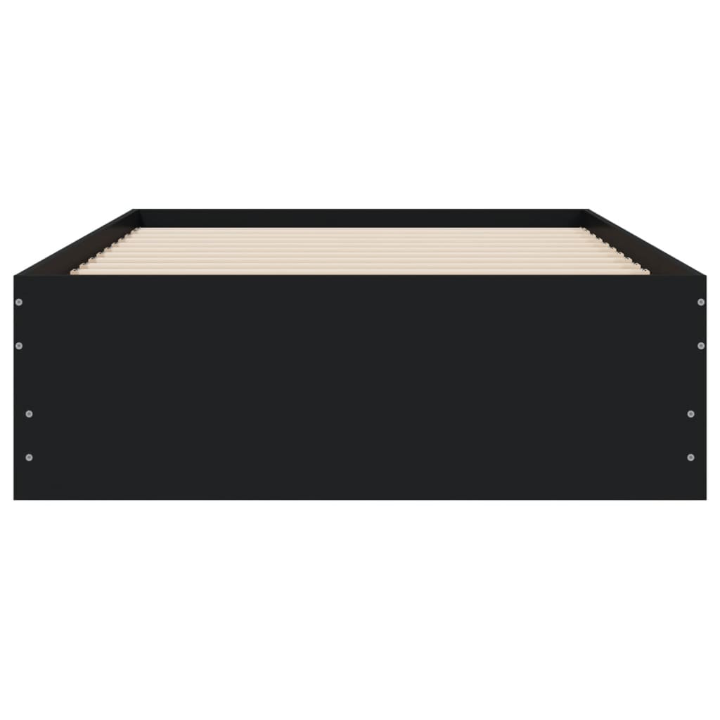 Bed Frame with Drawers without Mattress Black 90x200 cm