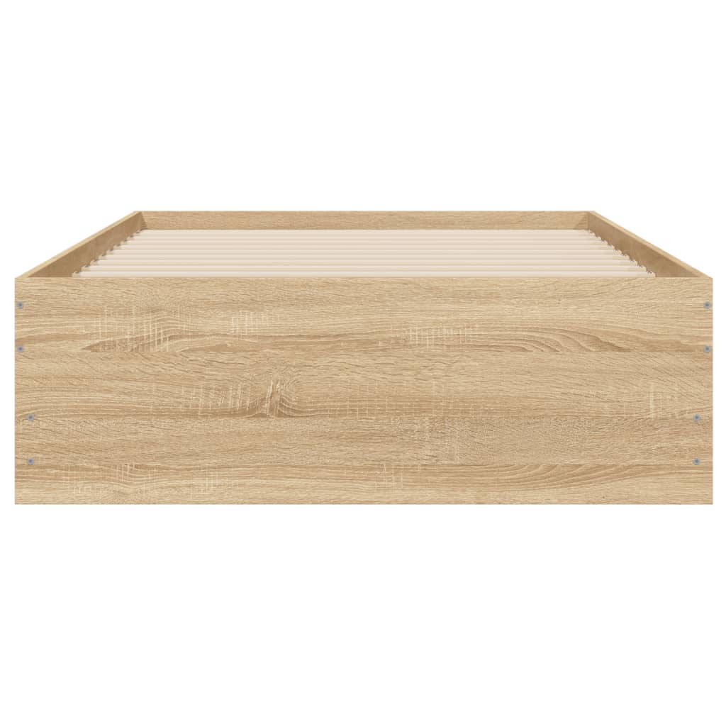 Bed Frame with Drawers without Mattress Sonoma Oak 90x200 cm