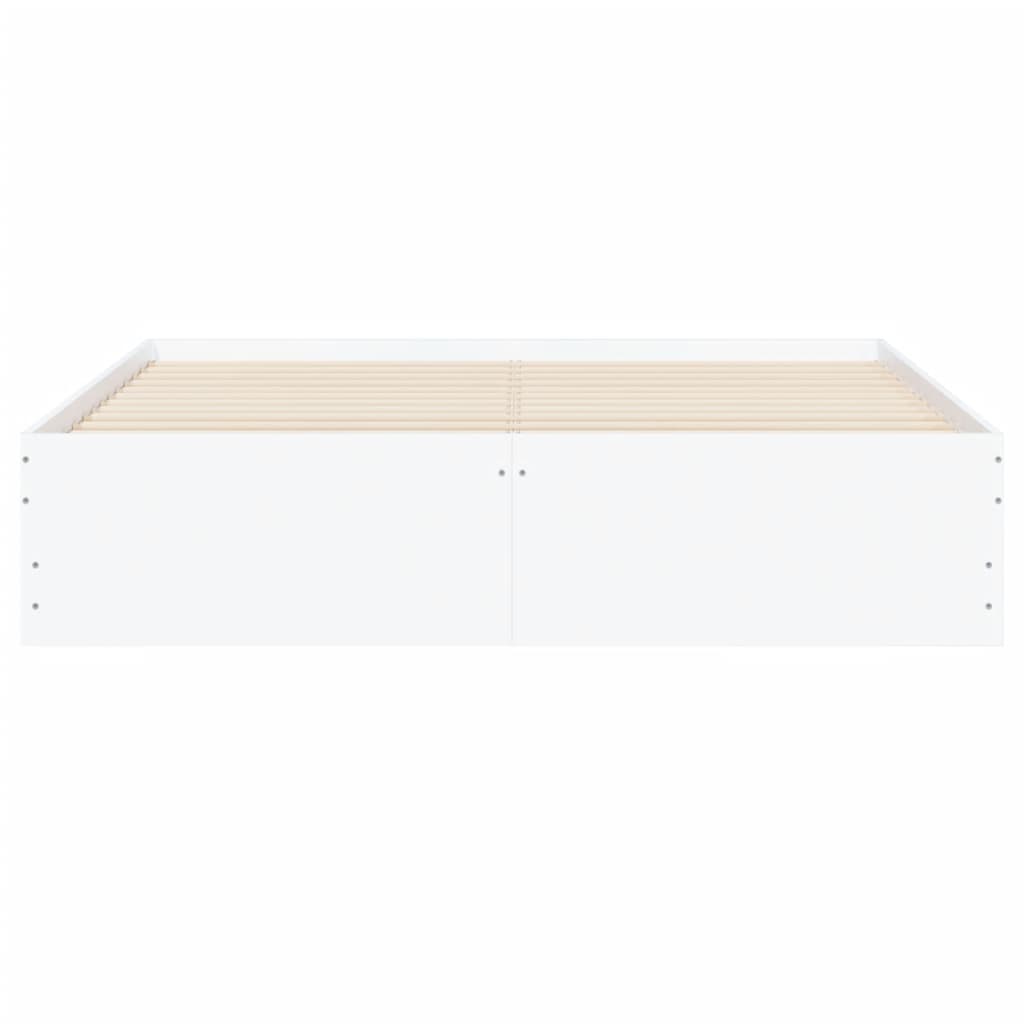 Bed Frame with Drawers without Mattress White 140x190 cm