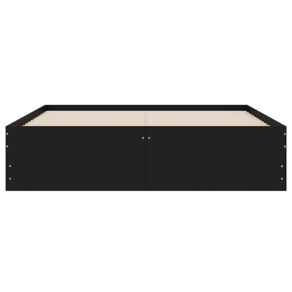 Bed Frame with Drawers without Mattress Black 120x190 cm Small Double