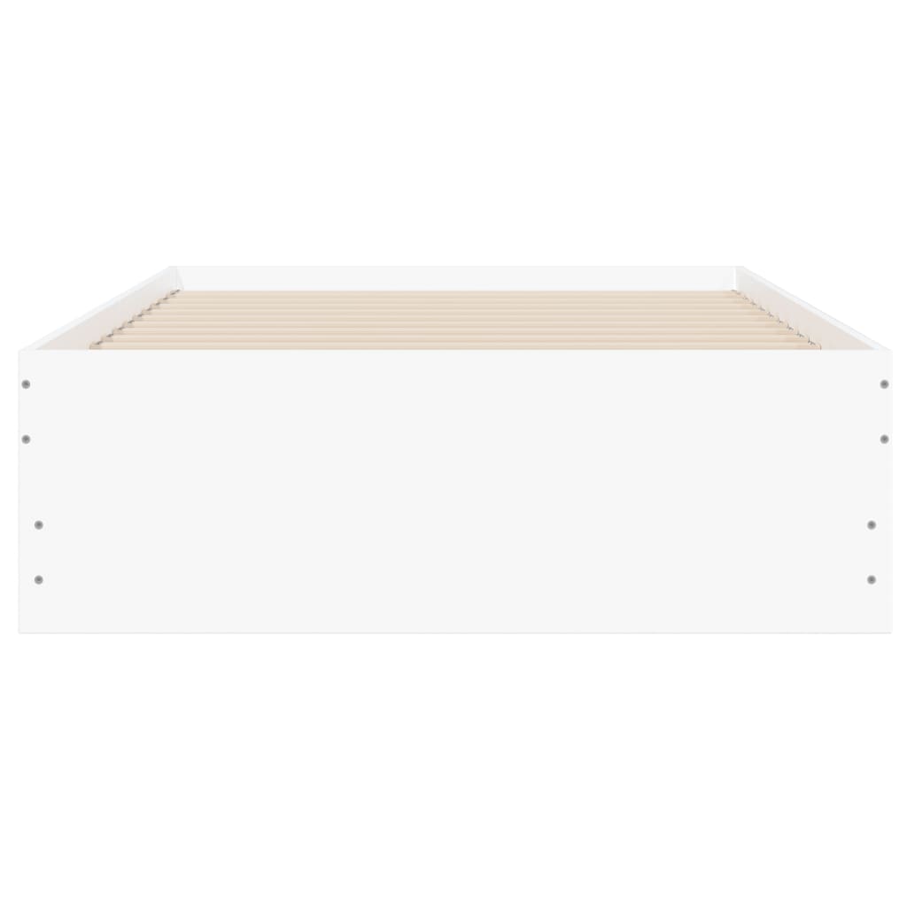 Bed Frame with Drawers without Mattress White 75x190 cm Small Single