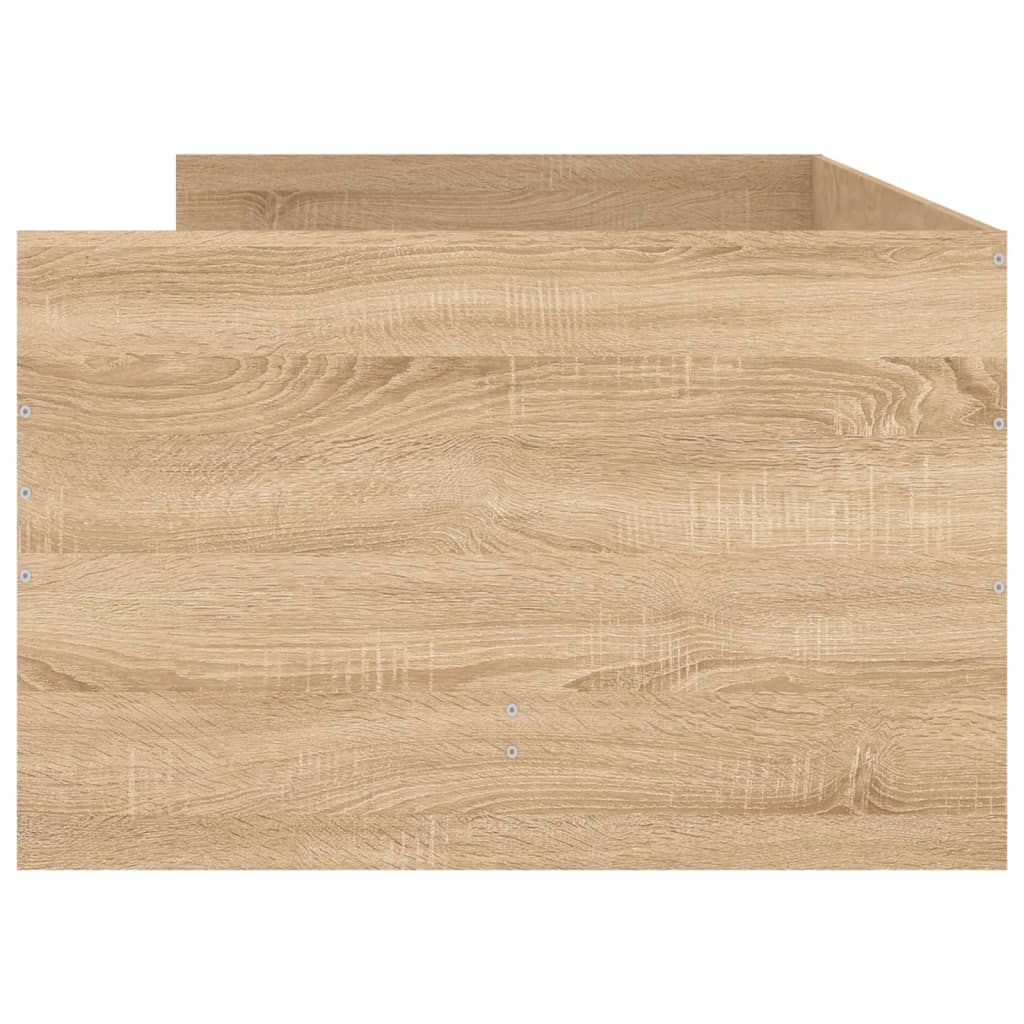 Bed Frame with Drawers without Mattress Sonoma Oak 100x200 cm