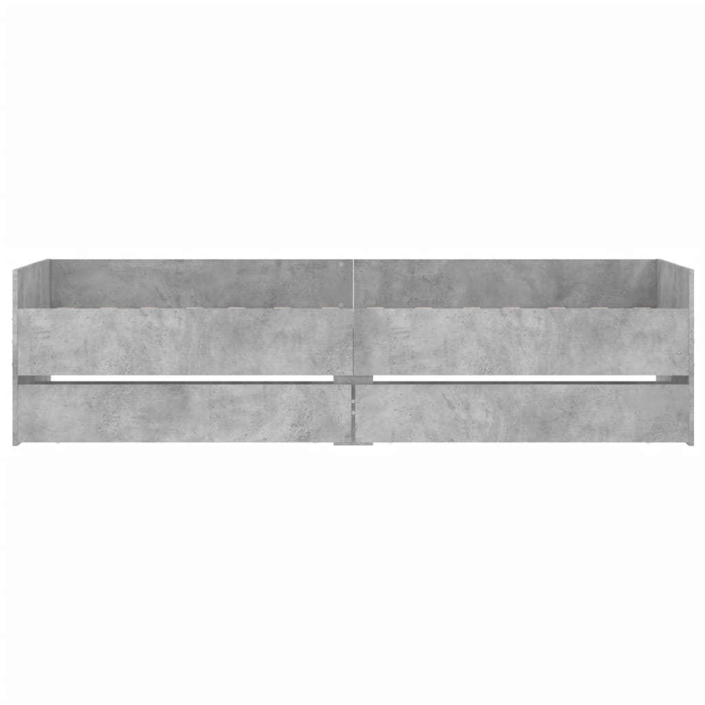 Bed Frame without Mattress Concrete Grey 75x190 cm Small Single Small Single