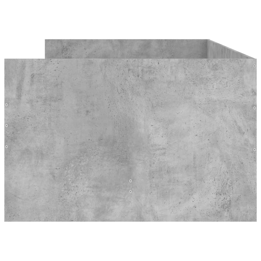 Bed Frame without Mattress Concrete Grey 75x190 cm Small Single Small Single