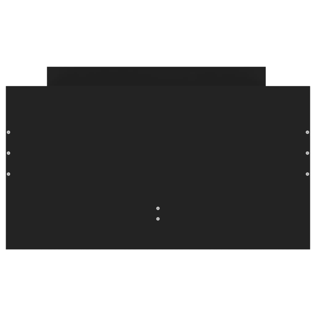 Bed Frame with Drawers without Mattress Black 90x200 cm