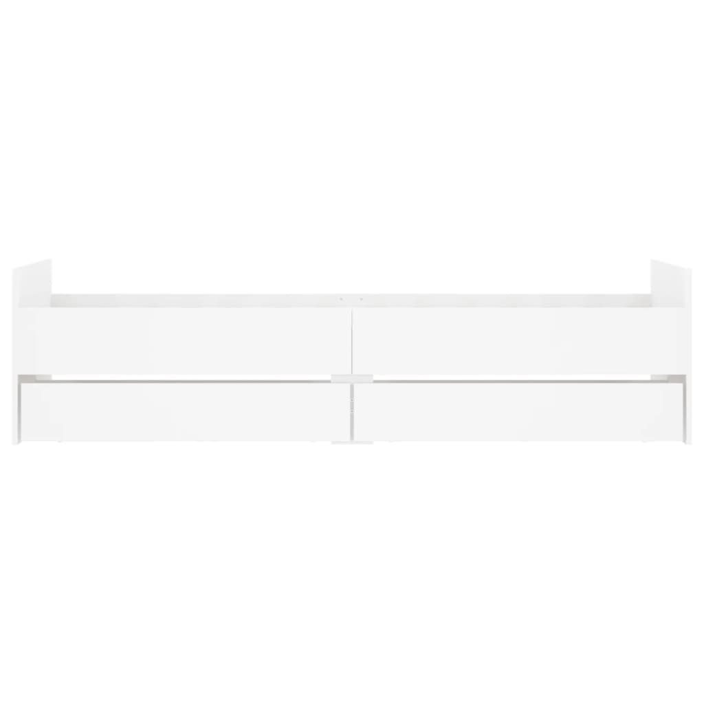 Bed Frame with Drawers without Mattress White 90x190 cm Single