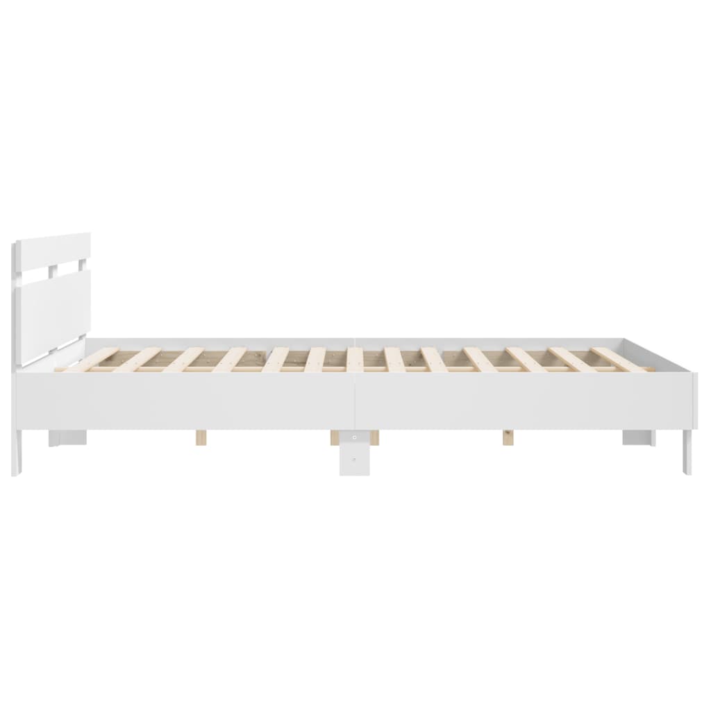 Bed Frame without Mattress White 180x200 cm Super King