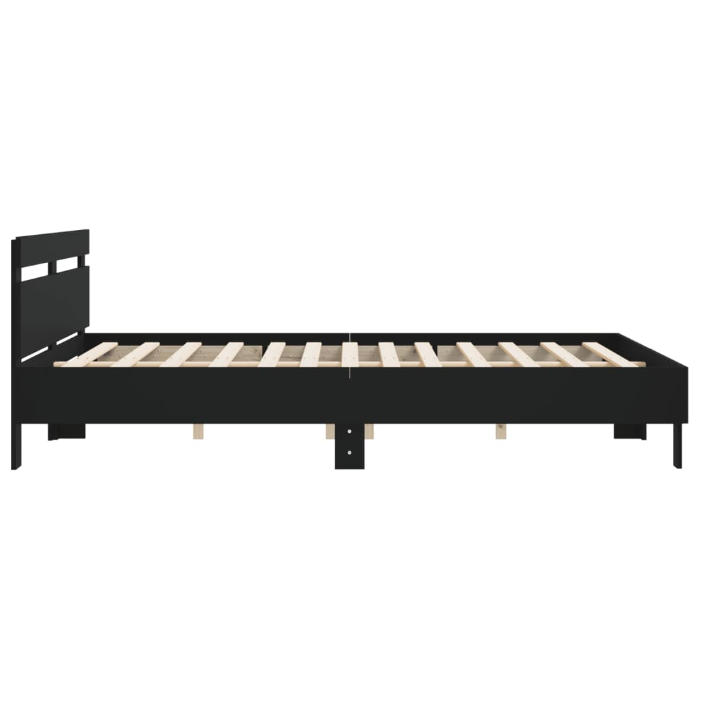 Bed Frame without Mattress Black 180x200 cm Super King
