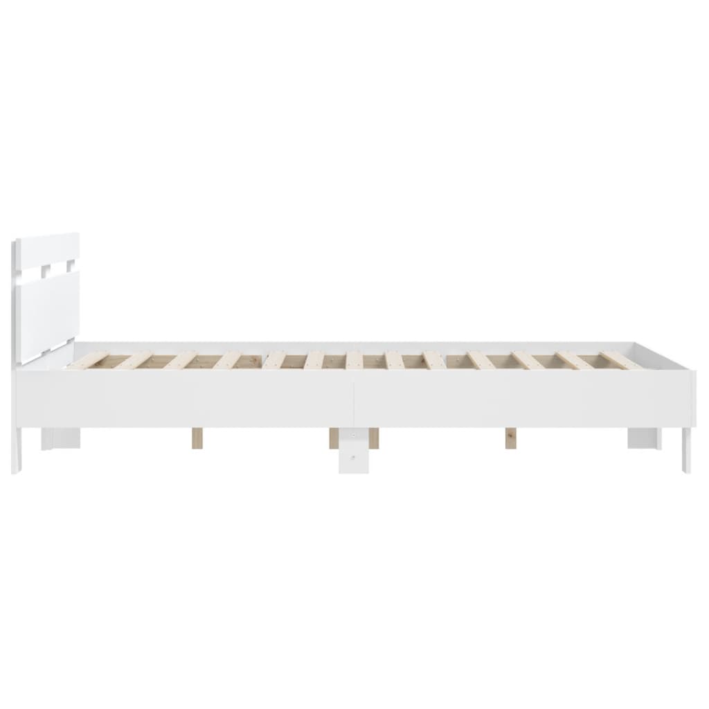 Bed Frame without Mattress White 140x200 cm