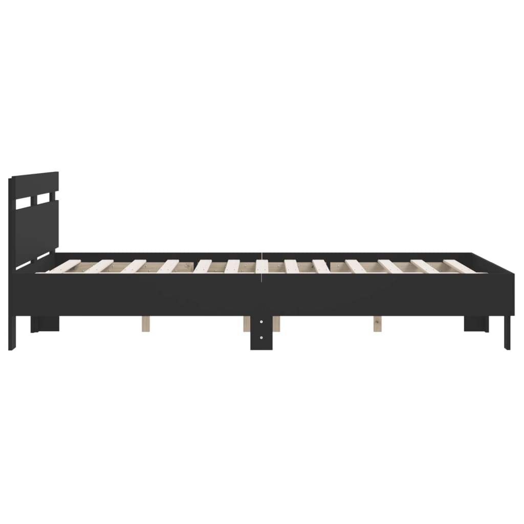 Bed Frame without Mattress Black 140x200 cm