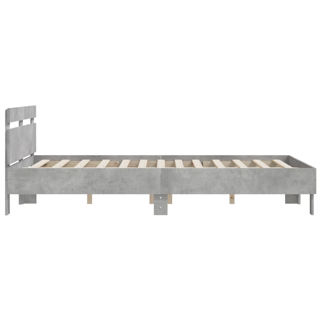 Bed Frame without Mattress Concrete Grey 140x200 cm