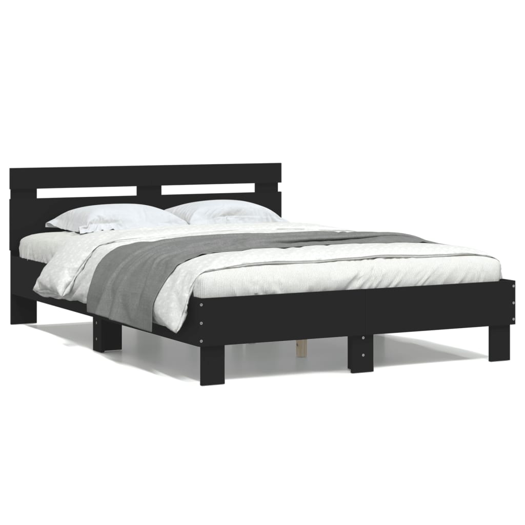 Bed Frame without Mattress Black 120x200 cm