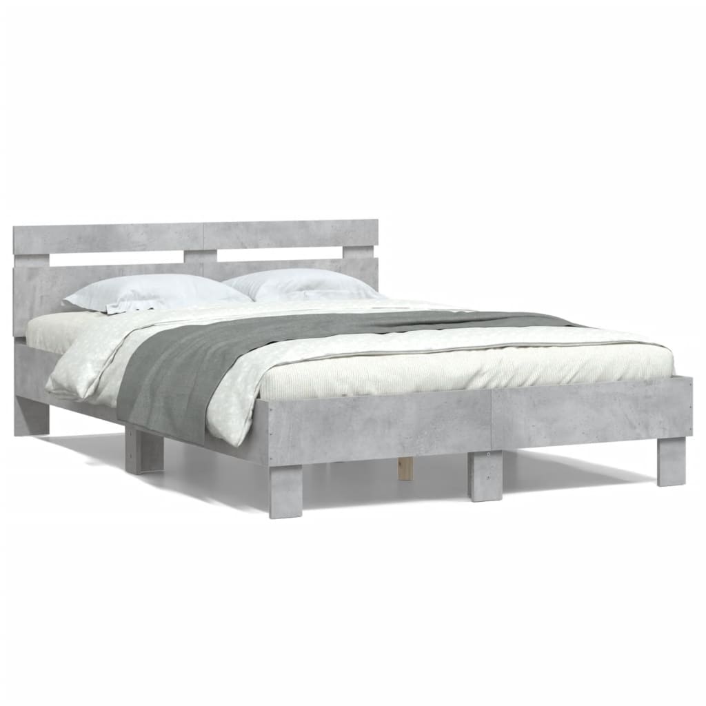 Bed Frame without Mattress Concrete Grey 120x200 cm