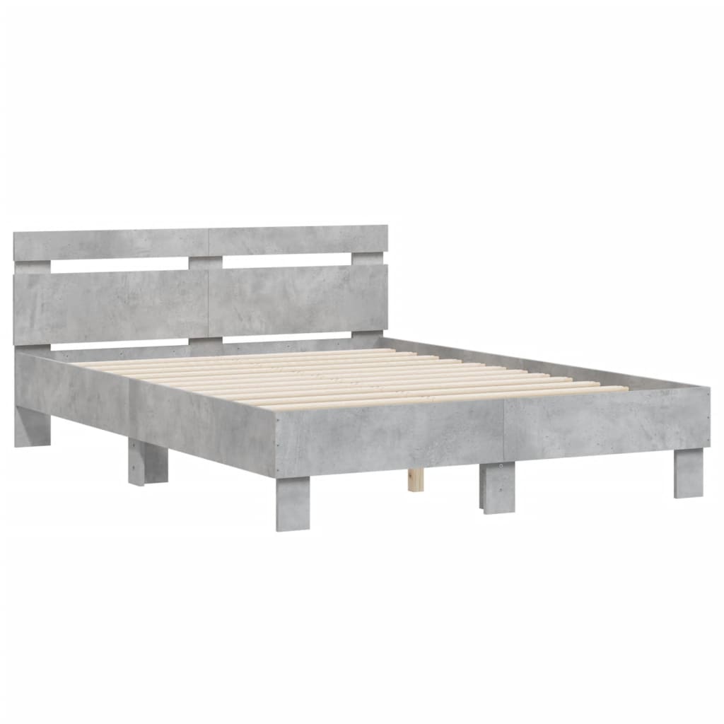 Bed Frame without Mattress Concrete Grey 120x200 cm