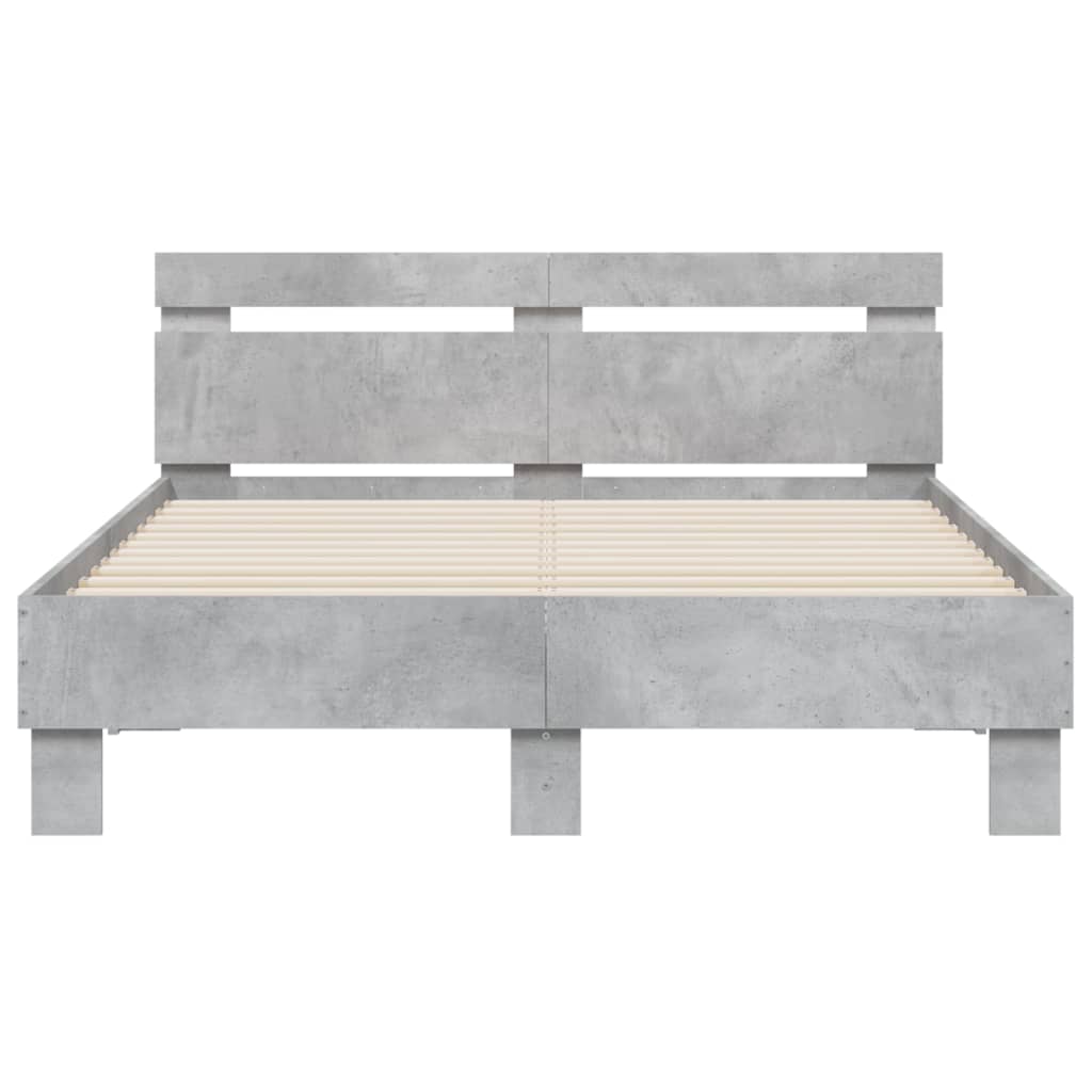 Bed Frame without Mattress Concrete Grey 120x200 cm