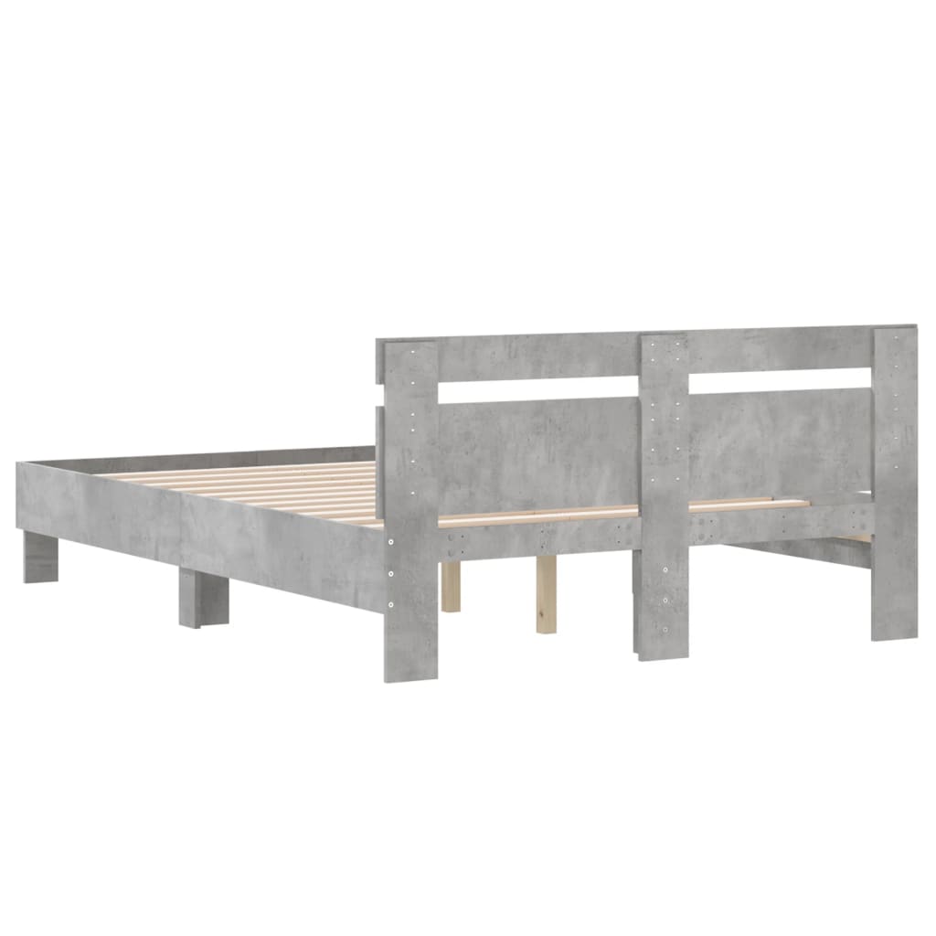 Bed Frame without Mattress Concrete Grey 120x200 cm
