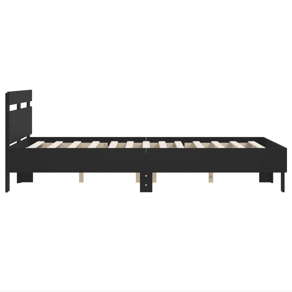 Bed Frame without Mattress Black 135x190 cm Double