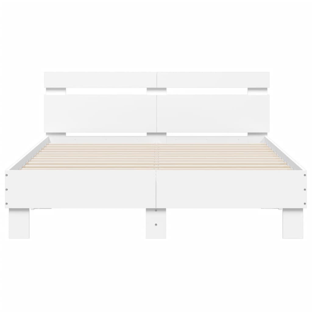 Bed Frame without Mattress White 120x190 cm Small Double