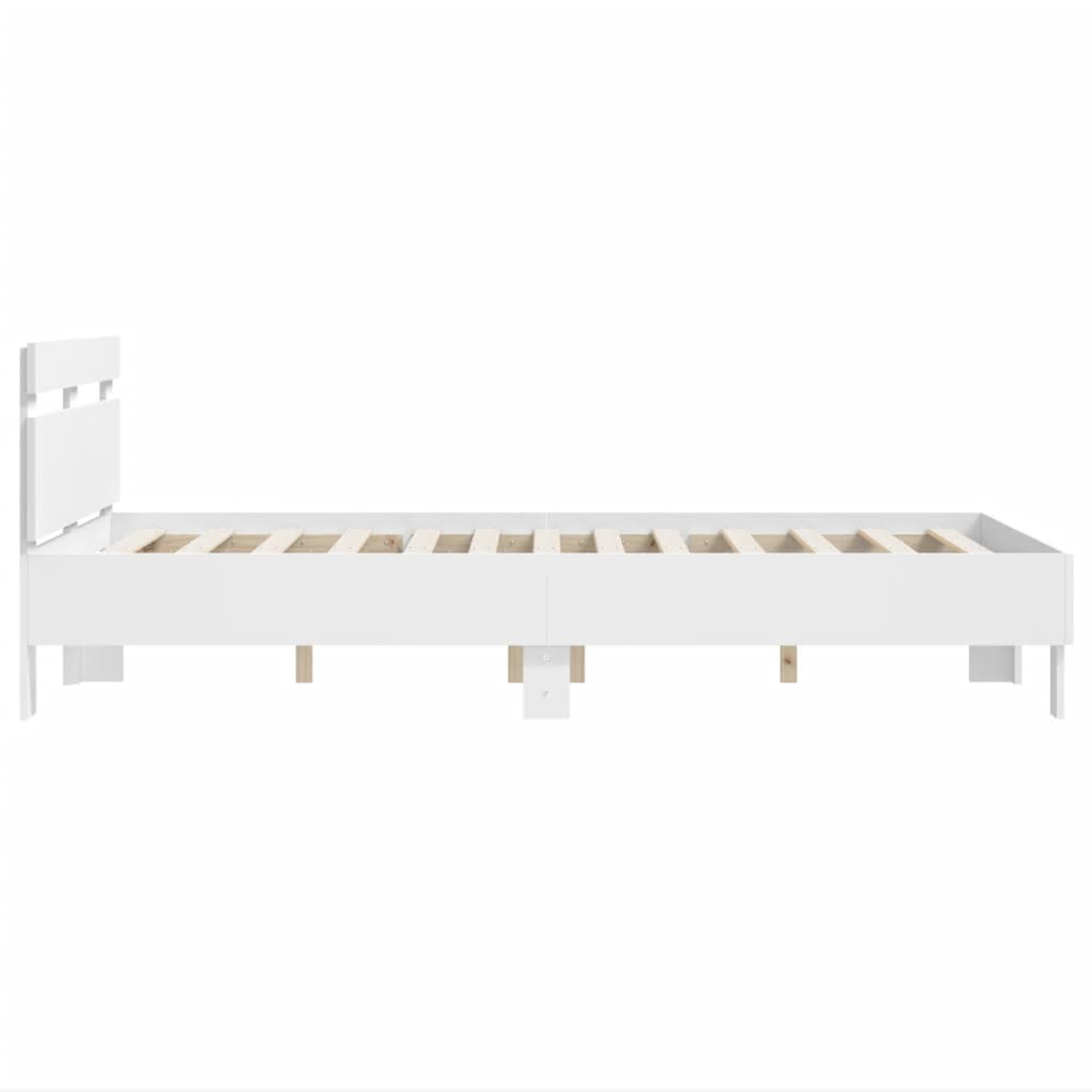 Bed Frame without Mattress White 120x190 cm Small Double