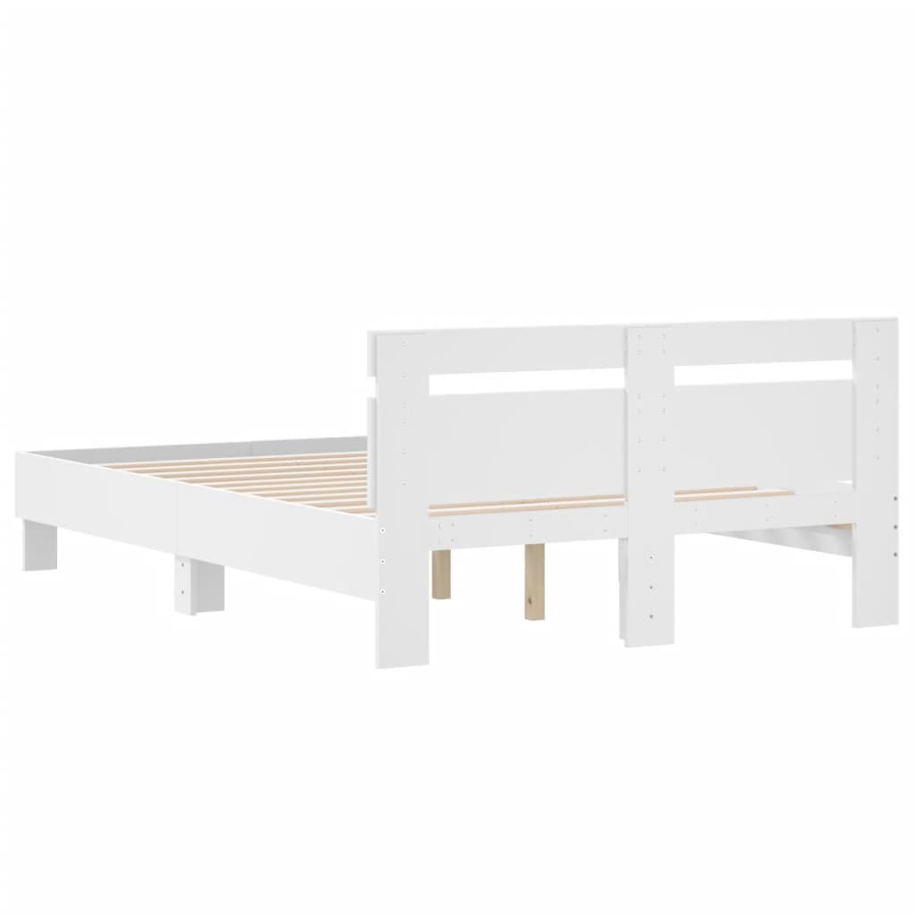 Bed Frame without Mattress White 120x190 cm Small Double