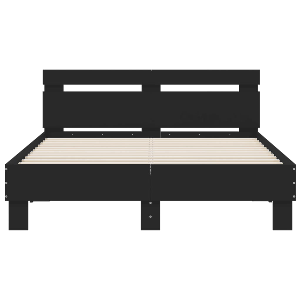 Bed Frame without Mattress Black 120x190 cm Small Double