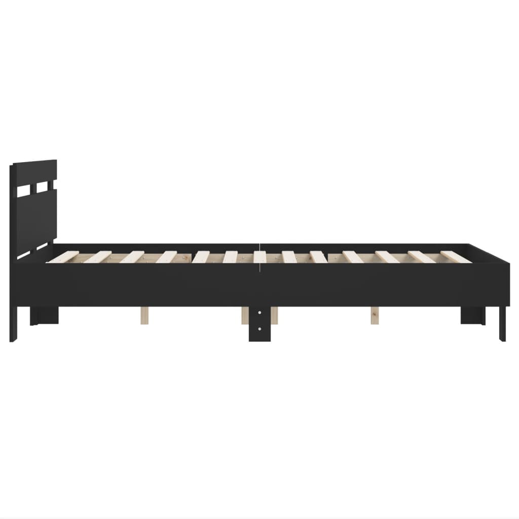 Bed Frame without Mattress Black 120x190 cm Small Double