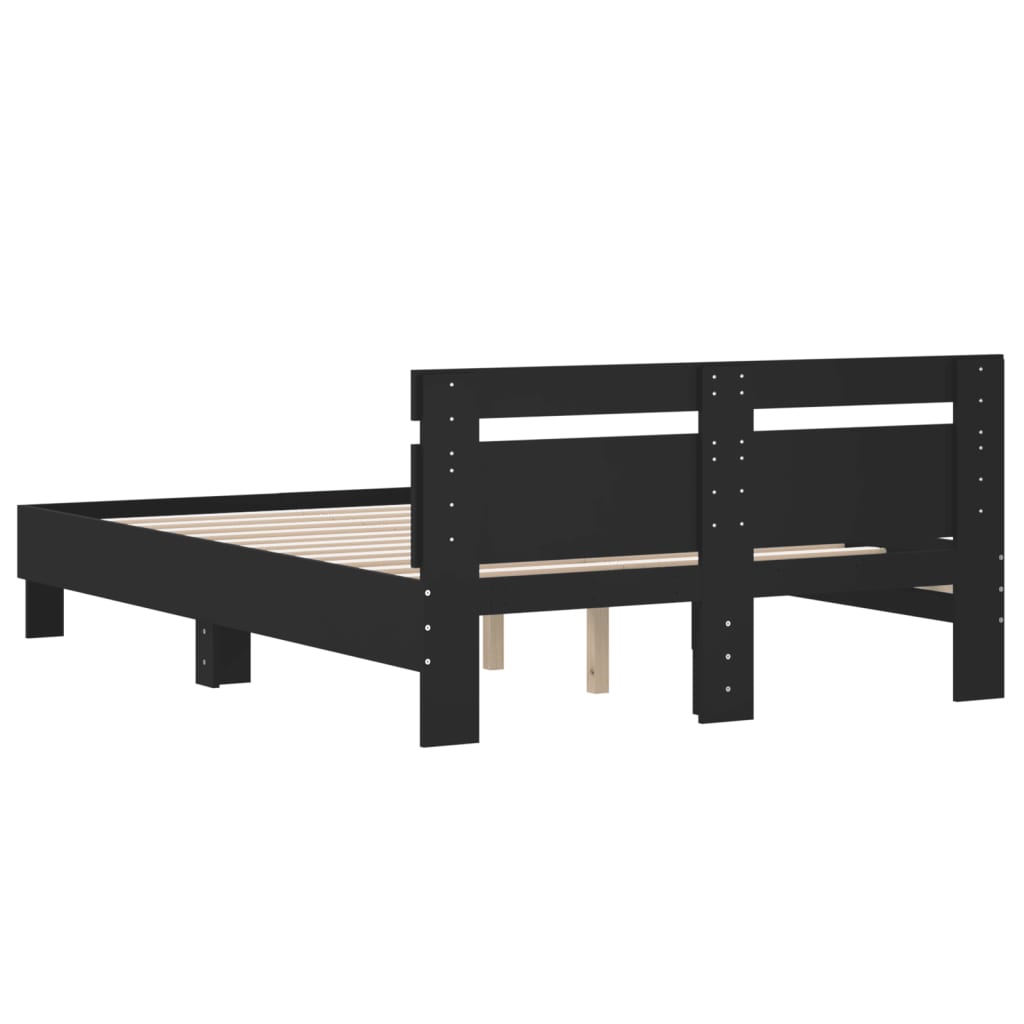 Bed Frame without Mattress Black 120x190 cm Small Double