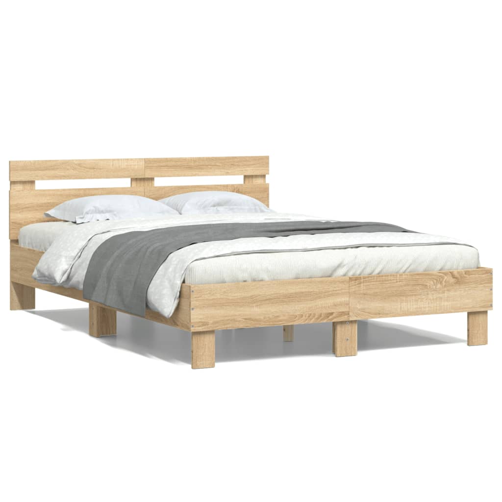 Bed Frame without Mattress Sonoma Oak 120x190 cm Small Double