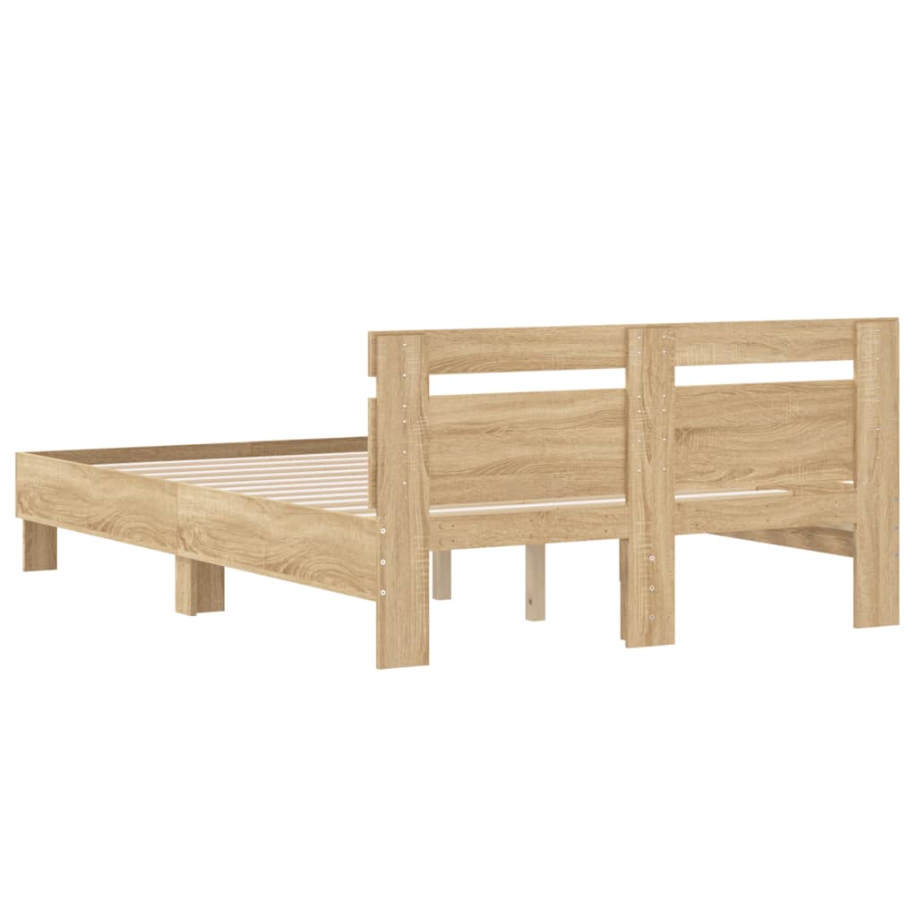 Bed Frame without Mattress Sonoma Oak 120x190 cm Small Double