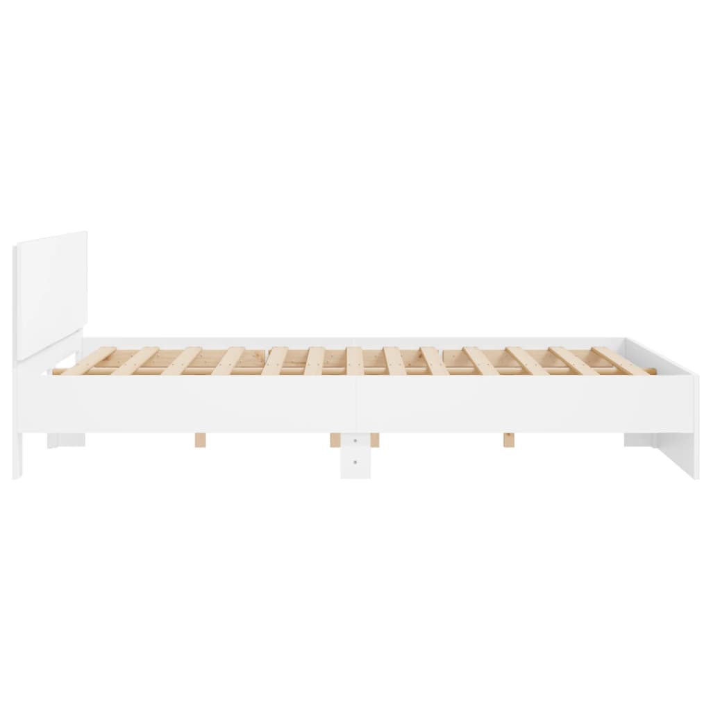 Bed Frame without Mattress White 180x200 cm Super King