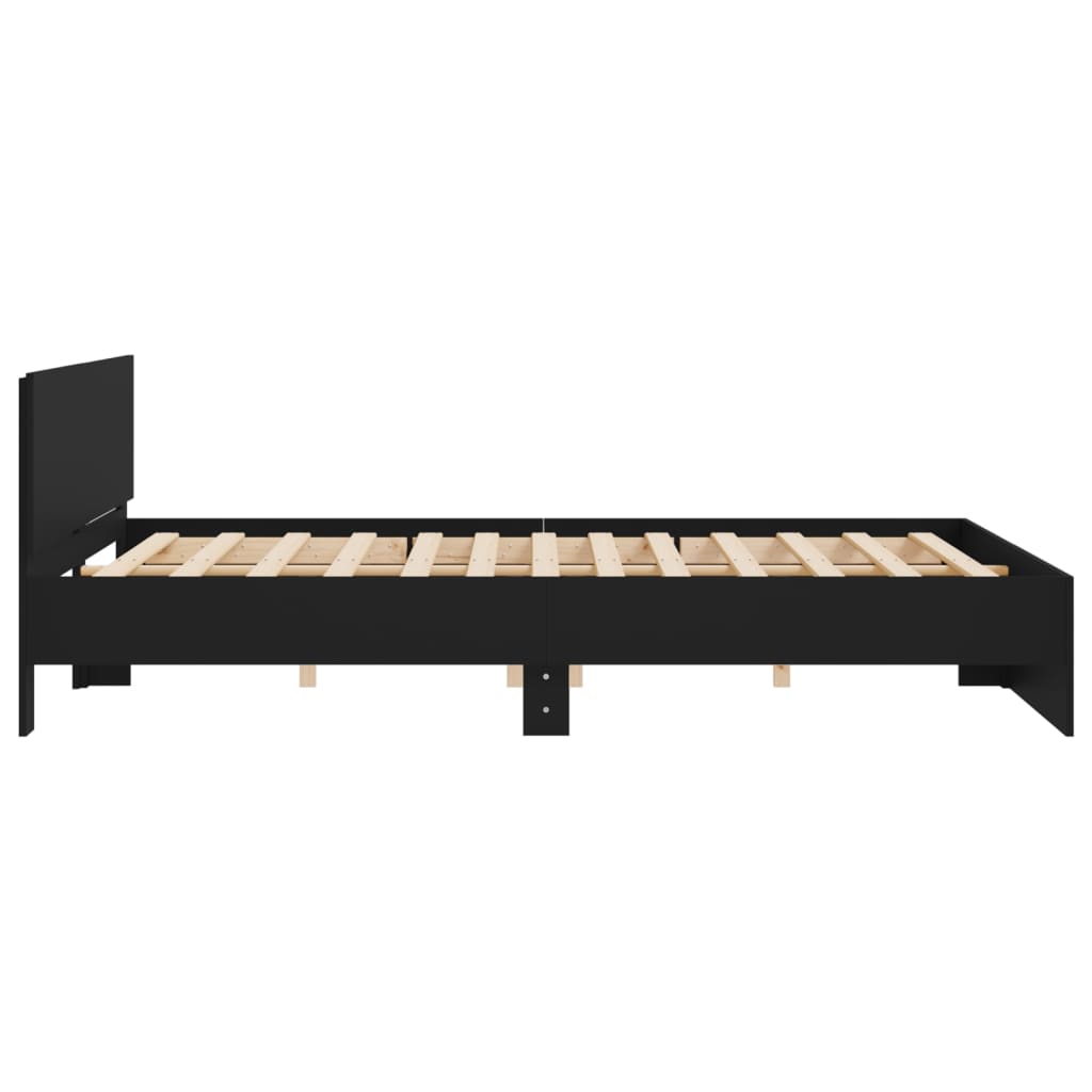 Bed Frame without Mattress Black 180x200 cm Super King