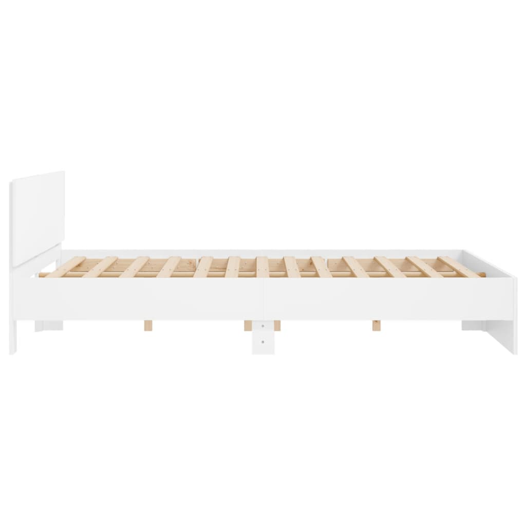 Bed Frame without Mattress White 160x200 cm
