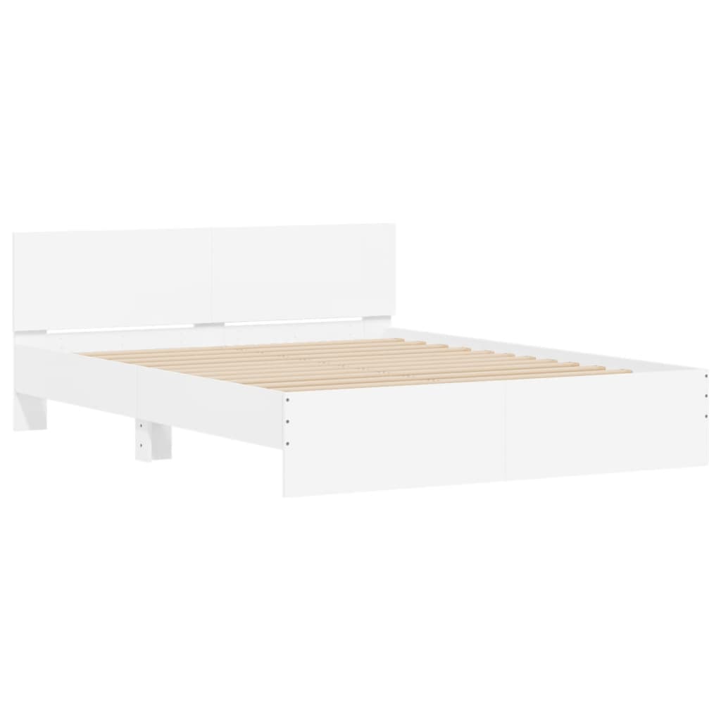 Bed Frame without Mattress White 140x200 cm