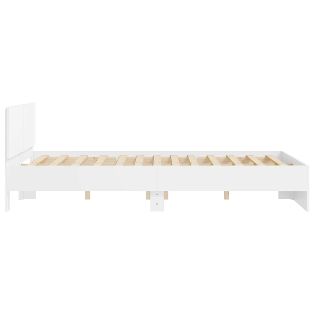 Bed Frame without Mattress White 140x200 cm