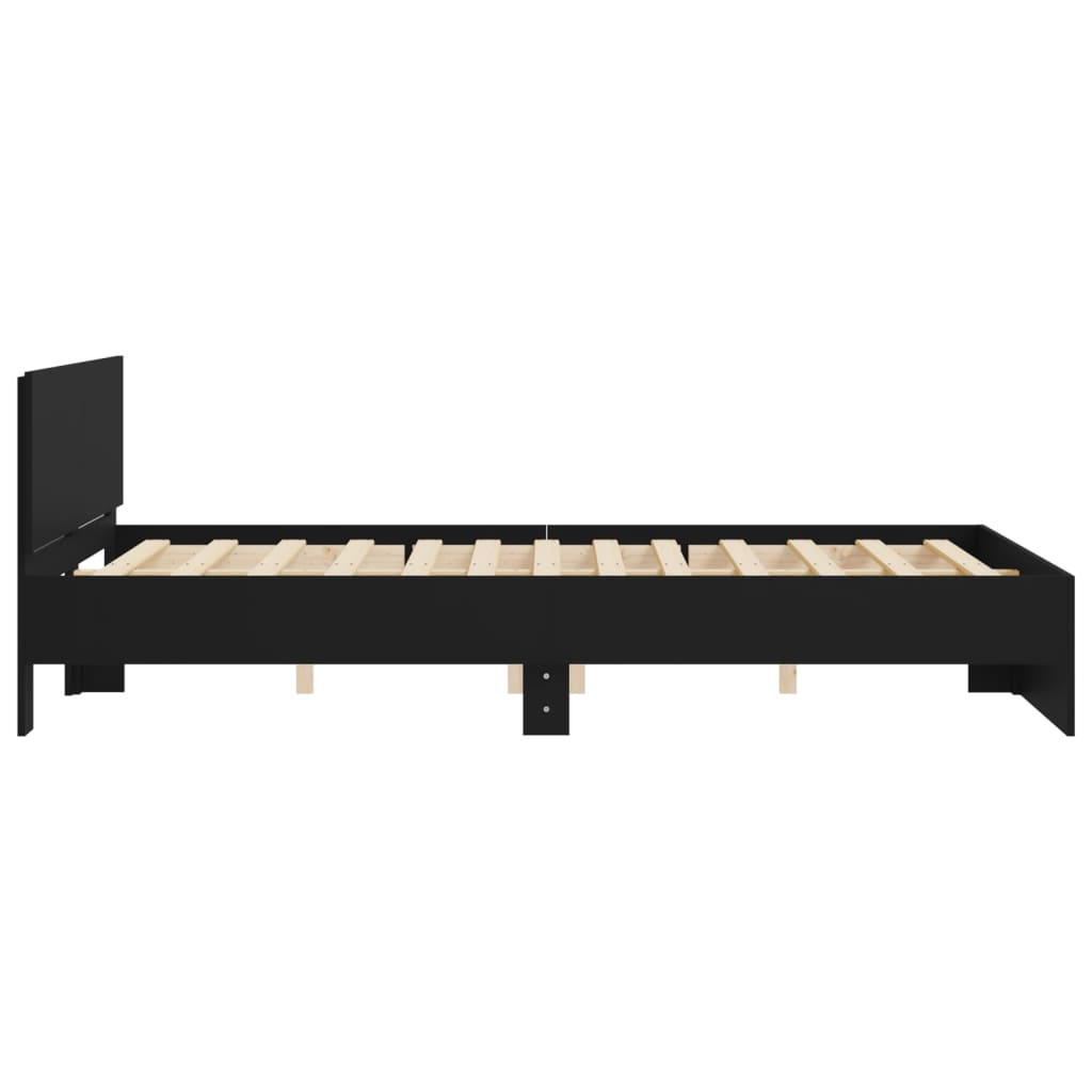 Bed Frame without Mattress Black 140x200 cm