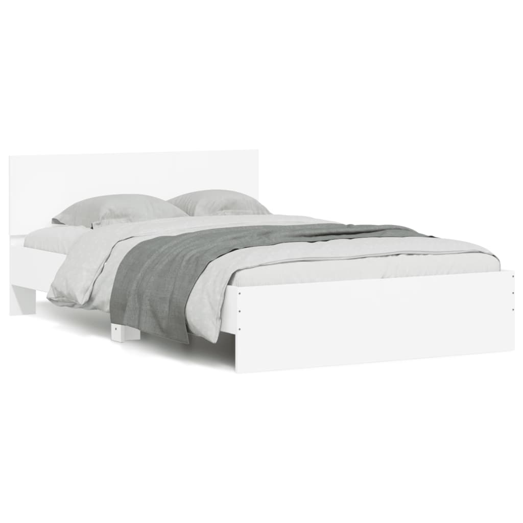 Bed Frame without Mattress White 120x200 cm