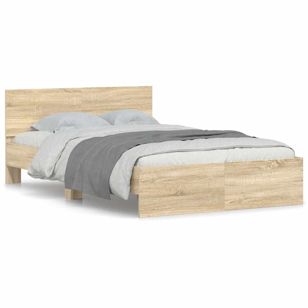 Bed Frame without Mattress Sonoma Oak 120x200 cm