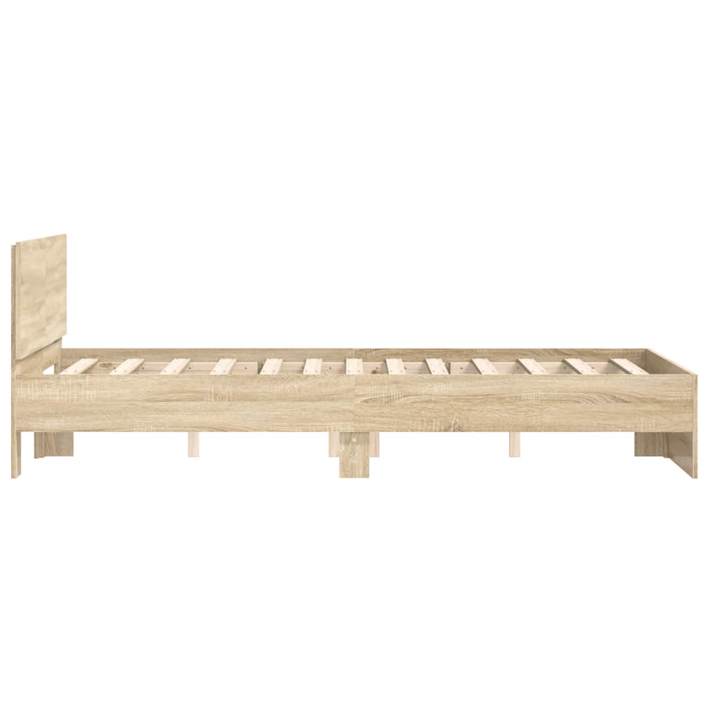 Bed Frame without Mattress Sonoma Oak 120x200 cm