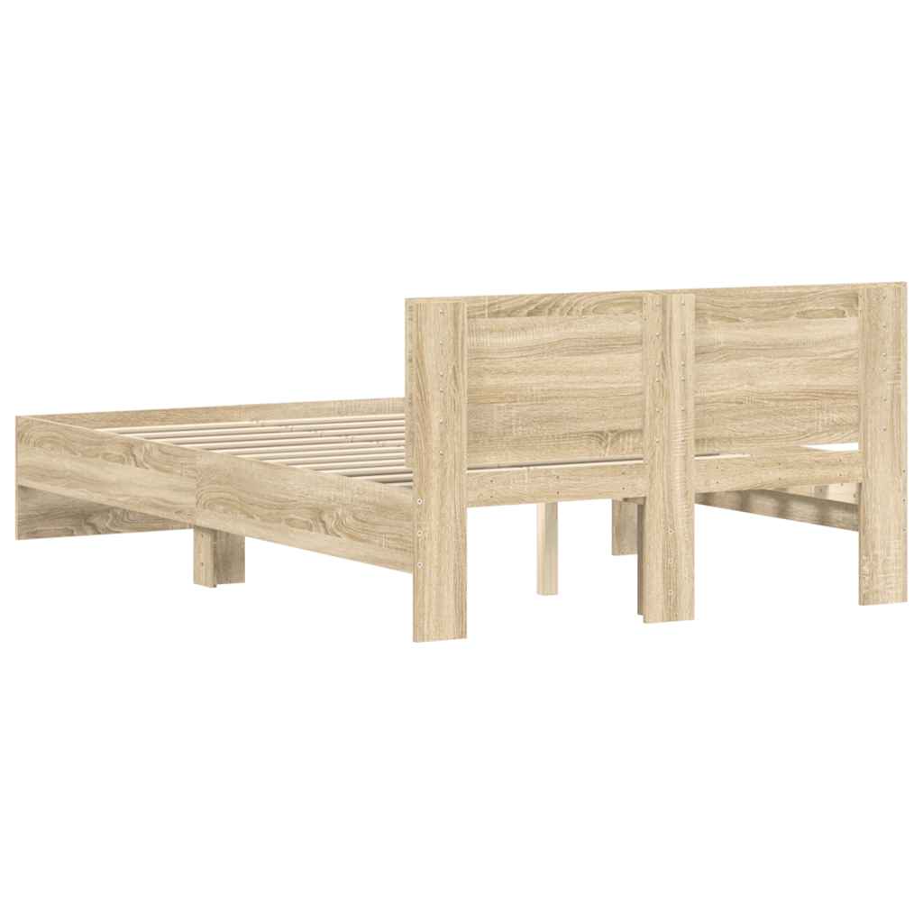 Bed Frame without Mattress Sonoma Oak 120x200 cm