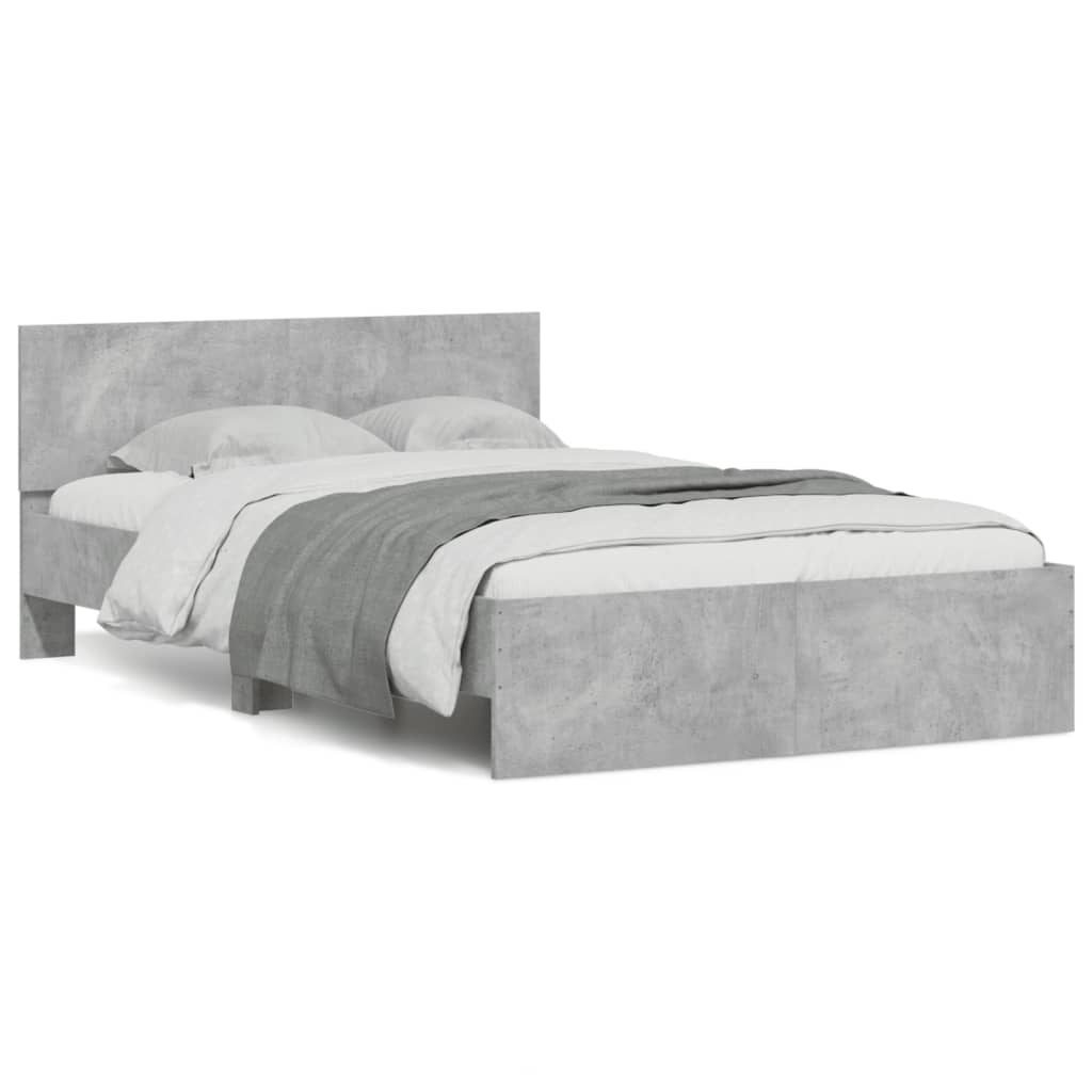 Bed Frame without Mattress Concrete Grey 120x200 cm