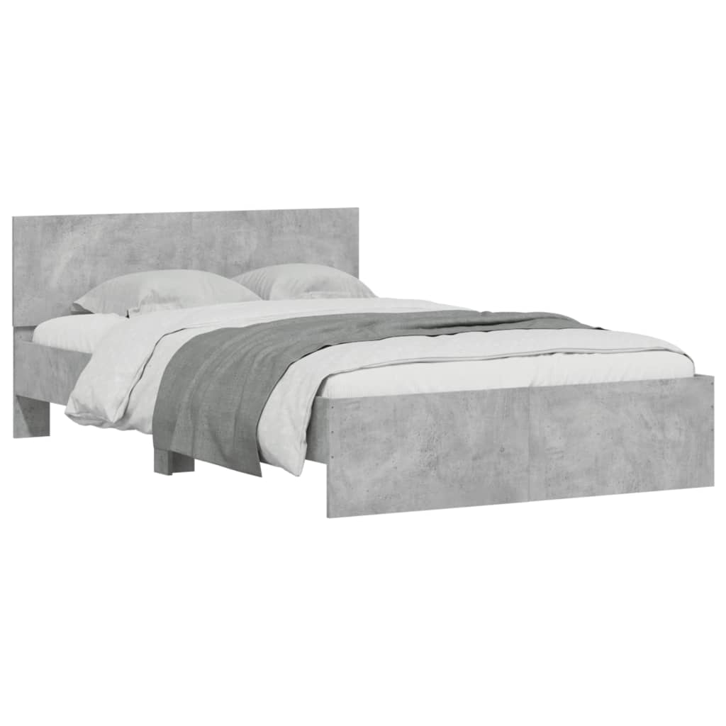 Bed Frame without Mattress Concrete Grey 120x200 cm