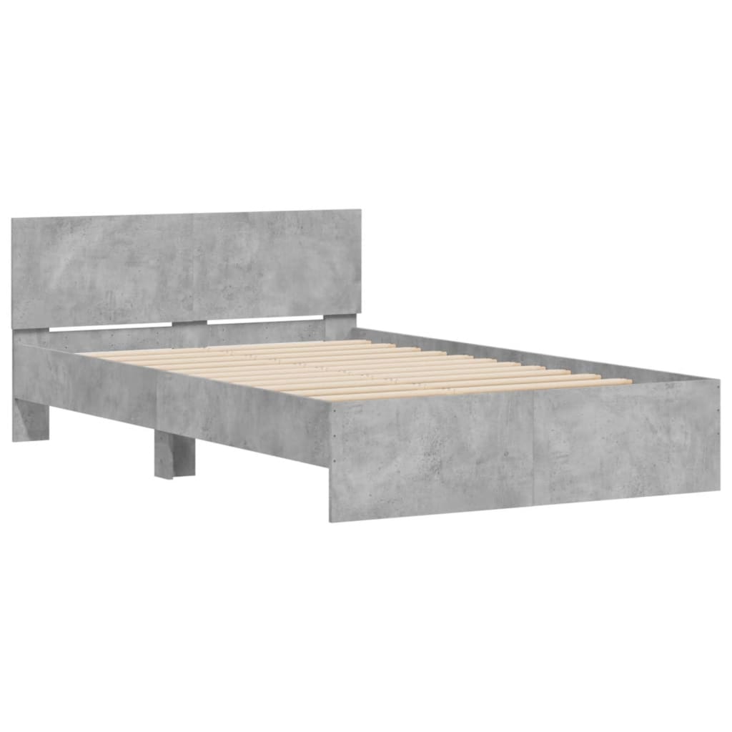 Bed Frame without Mattress Concrete Grey 120x200 cm